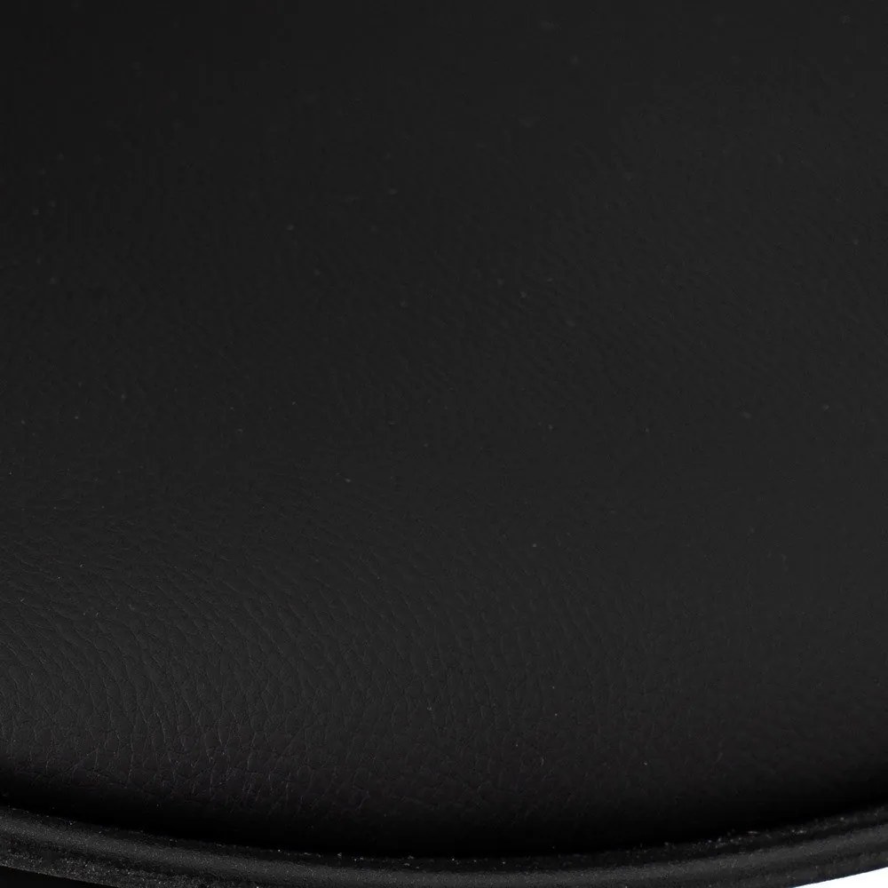 Scaune de bar negre cu înălțime ajustabilă 2 buc. din imitație de piele (înălțime șezut 56,5 cm) – Casa Selección