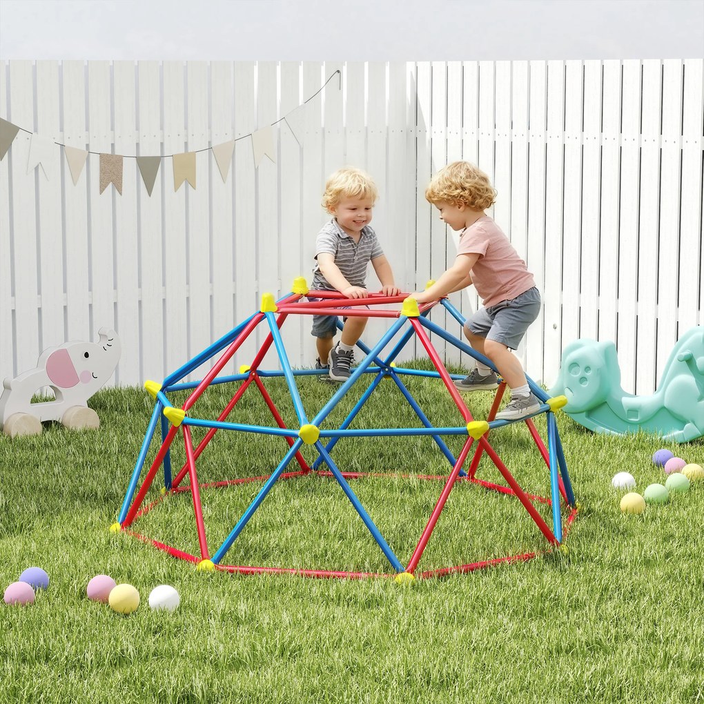 Outsunny Cadru de catarat, Jungle Gym, Turn geometric de catarat in aer liber cu rama din otel rezistenta la rugina | Aosom Romania