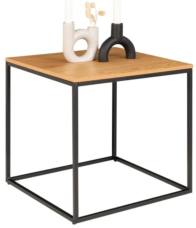 Măsuță auxiliară cu blat în decor de stejar House Nordic Vita, 45 x 45 cm