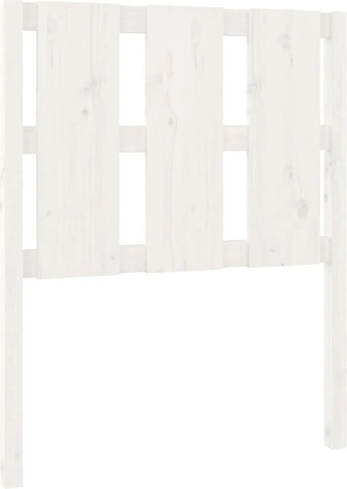 vidaXL Tăblie de pat, alb, 80,5x4x100 cm, lemn masiv de pin