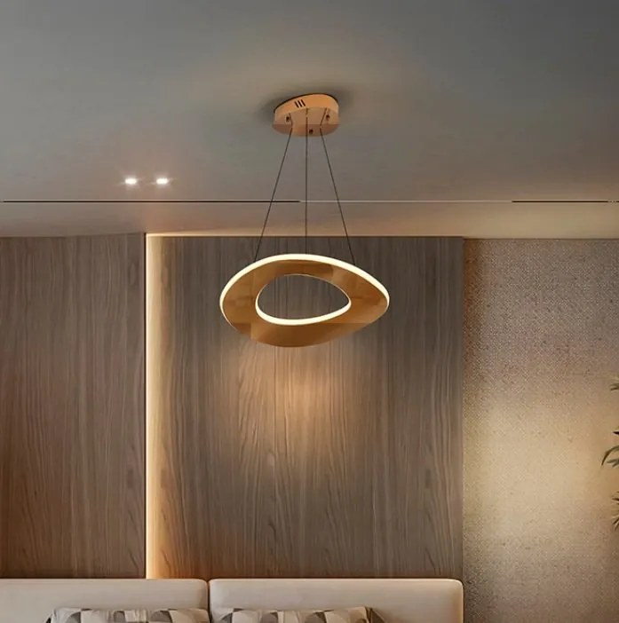 Lustra auriu roze LED CCT cu telecomanda Mirena D50