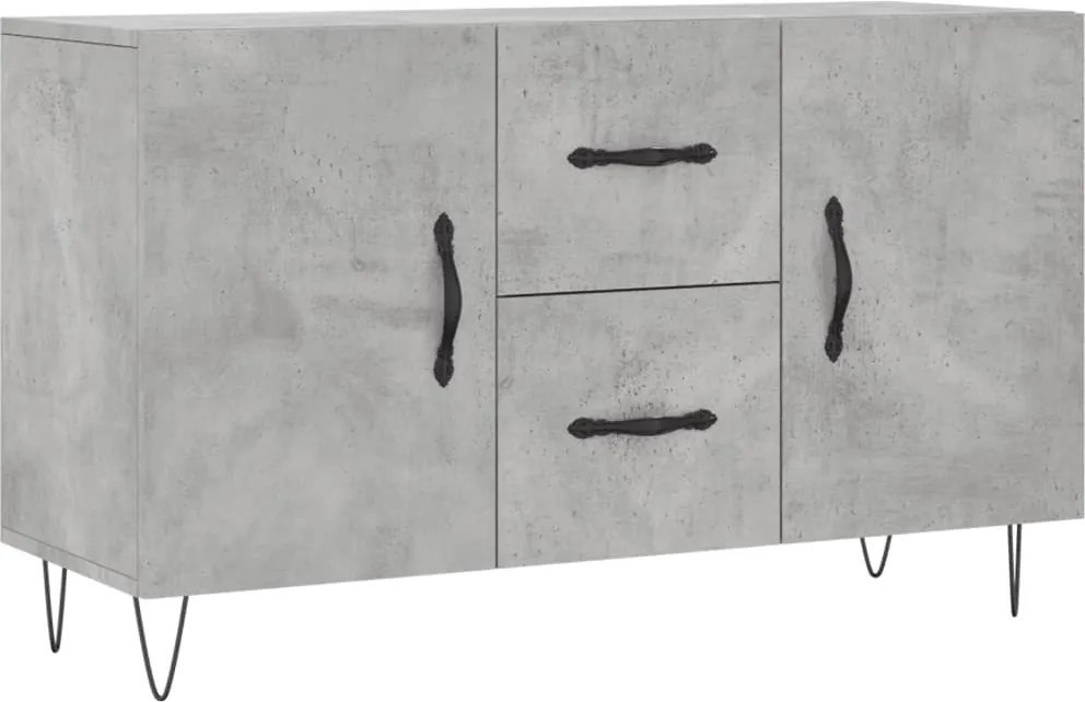vidaXL Dulap, gri beton, 100x36x60 cm, lemn compozit