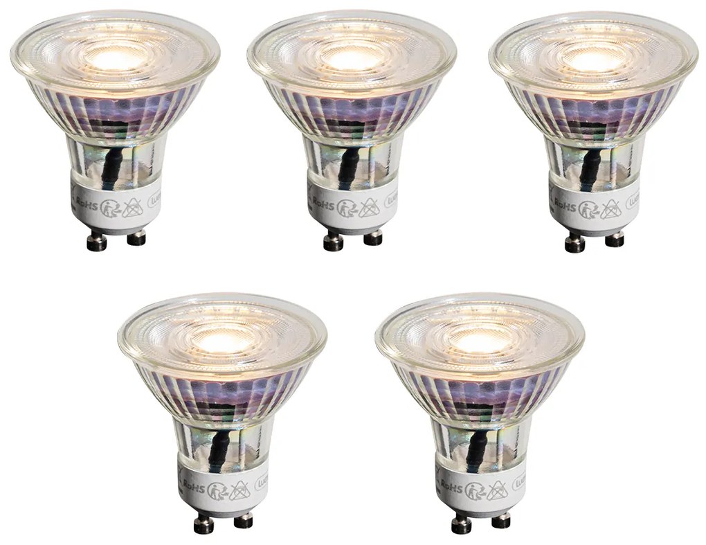 Set de 5 becuri LED GU10 50mm clare 3.5W 330 lm 3000K