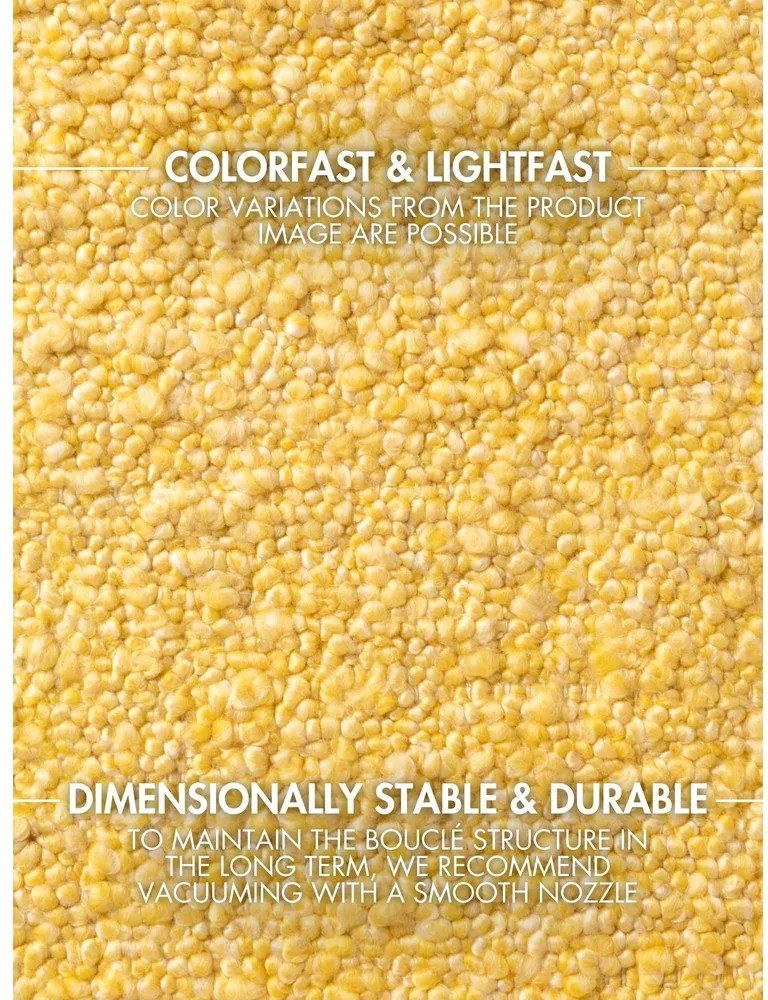 Covor galben țesut manual din material bouclé 200x290 cm Notting Hill Portobello – Ted Baker