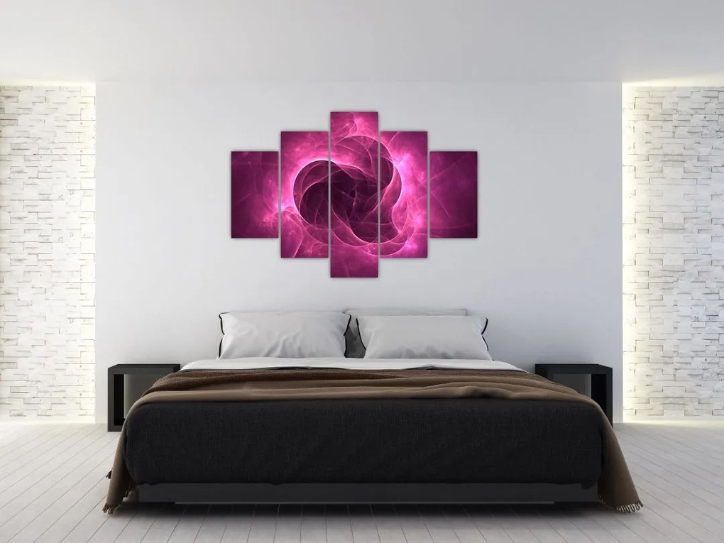 Tablou cu abstracțiune modernă în roz (150x105 cm)