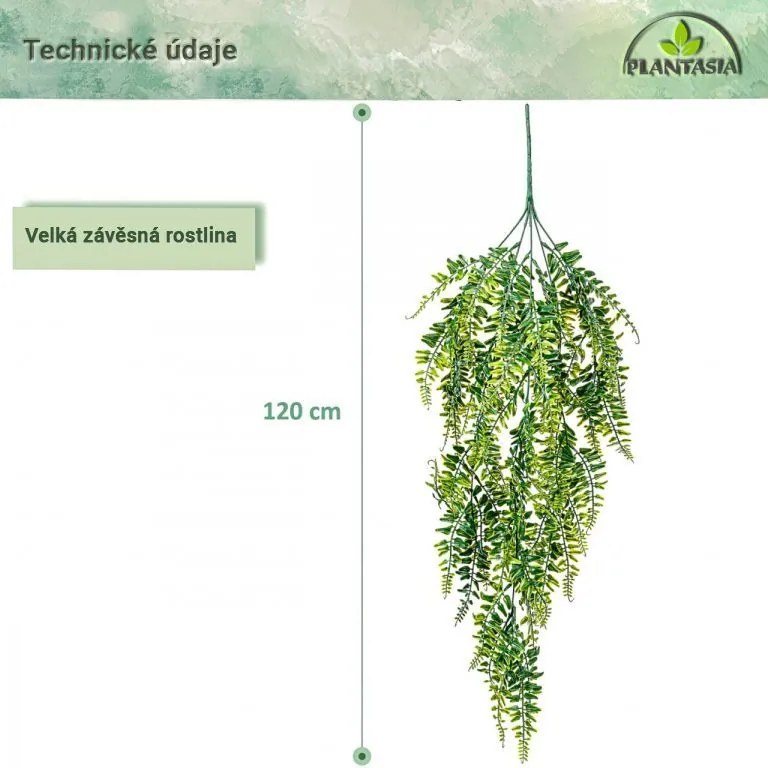 PLANTASIA Set de plante artificiale suspendate, 120 cm,2 buc