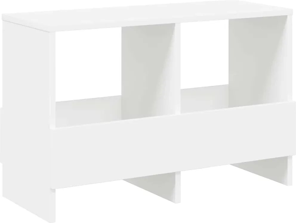 vidaXL Raft pentru reviste Alb 68,5 x 30 x 45 cm