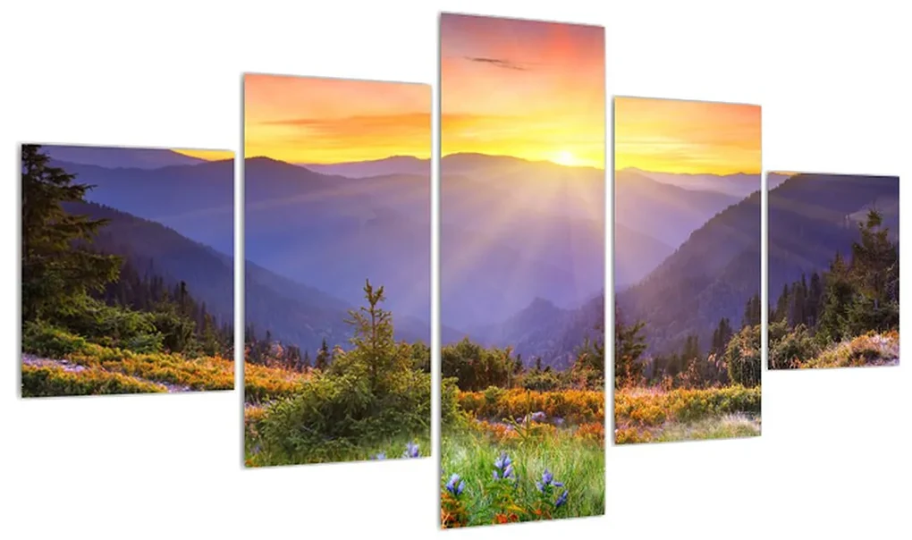 Tablou cu peisaj de pădure (125x70 cm), în 40 de alte dimensiuni noi