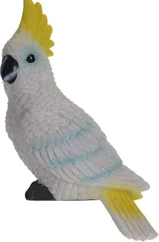 Papagal decorativ Cacadu, 7 x 10 x 18 cm