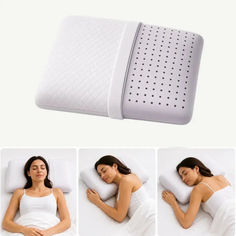 Perna ortopedica AERO-SAN Lavanda Gel, memory foam infuzat cu lavanda, cu ventilatie