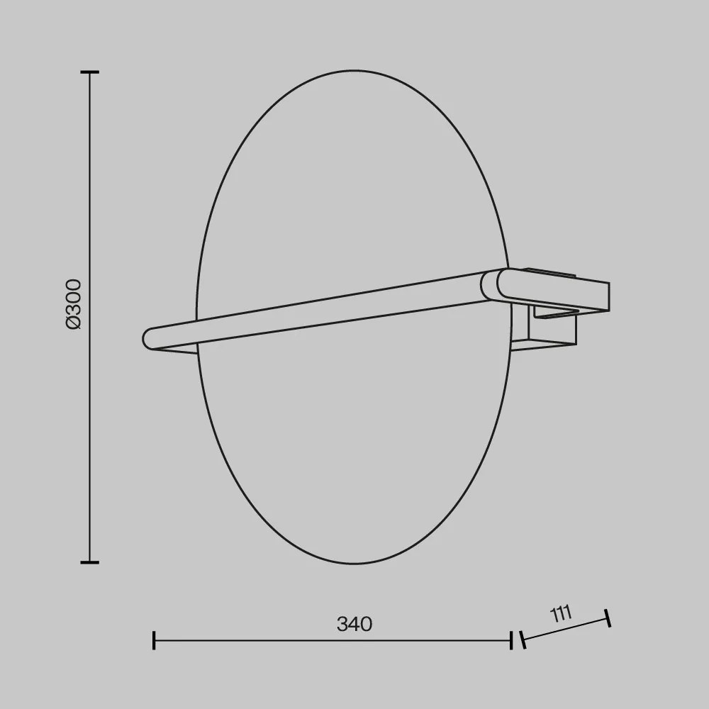 Aplica LED ambientala design modern Mira negru/alb