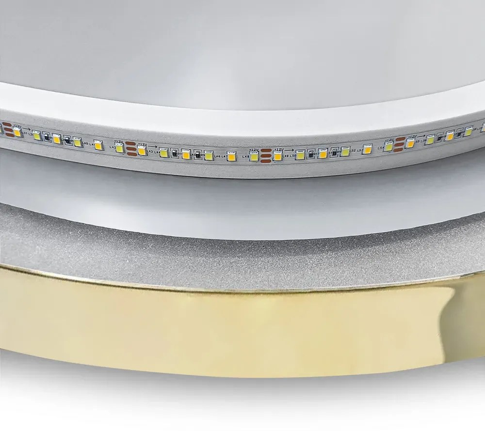 Oglinda LED MMJ Auriu 90cm, Rea
