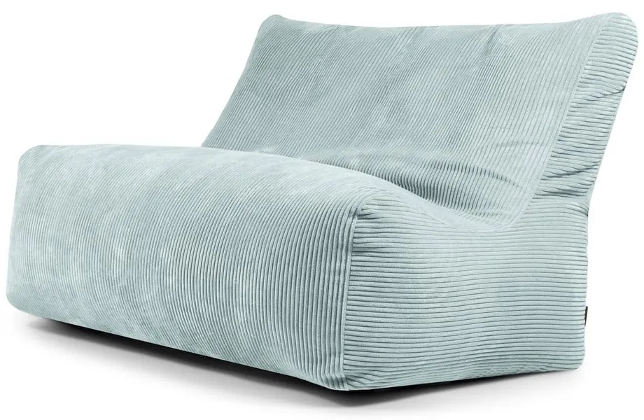 Fotoliu bean bag verde mentă cu tapițerie din catifea reiată Sofa Seat Lounge – SLOWDOWN