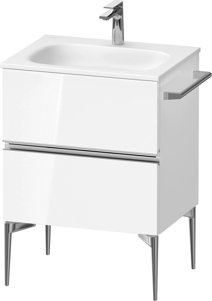 Duravit Sivida dulap 61x47.7x59.2 cm sub chiuveta pe perete alb-crom SV4650010220000