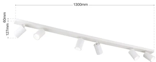 Orion - Plafonieră cu spoturi SEAN 6xGU10/13W/230V, alb