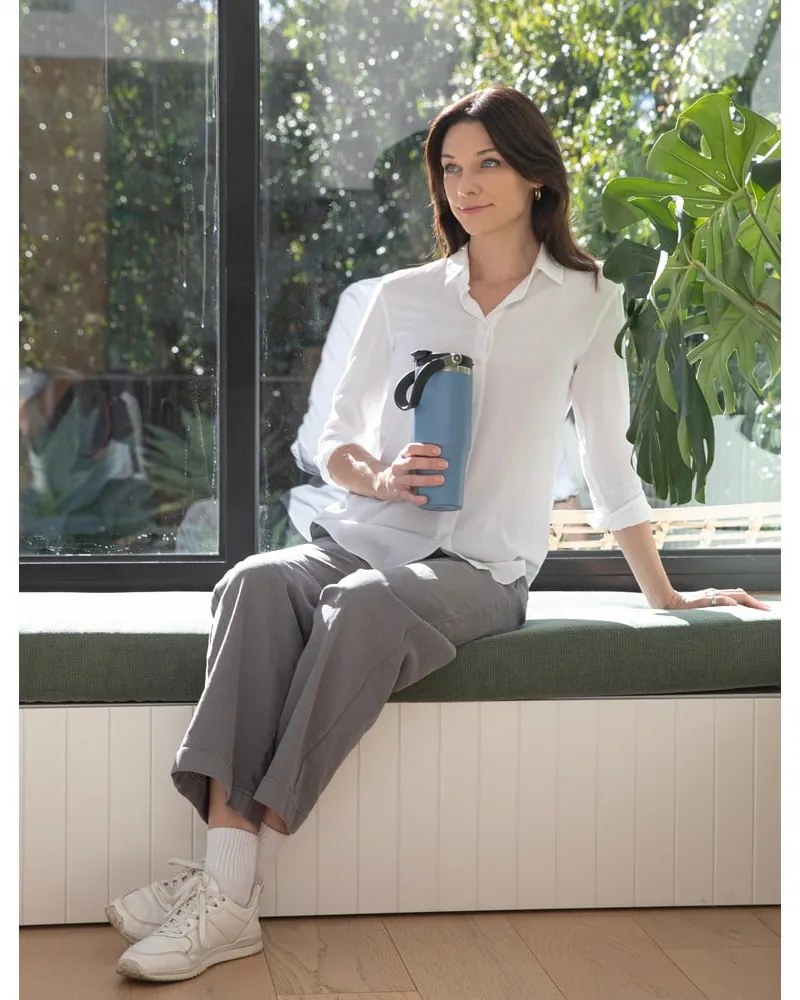 Sticlă verde salvie de călătorie din oțel inoxidabil 1 l Eco – Ladelle