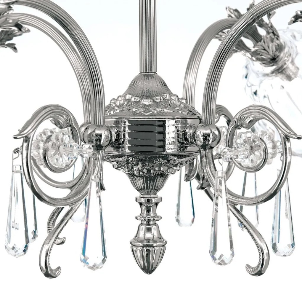 Candelabru cristal design lux LA BOHEME D-60cm 4L antique silver