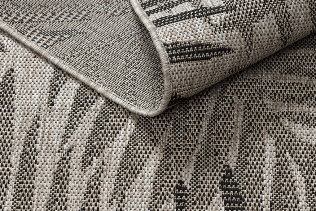 Covor sisal Floorlux 20504 Frunze argintiu si negru Junglă - SECUNDAR-COTATI PRODUSUL