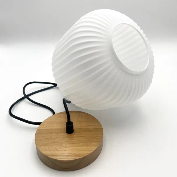 Lustră pe cablu HARMONY 1xE27/15W/230V d. 20 cm alb/stejar