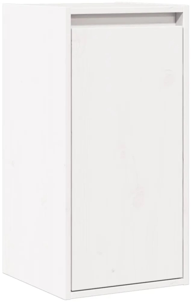 vidaXL Dulap de perete, alb, 30x30x100 cm, lemn masiv de pin