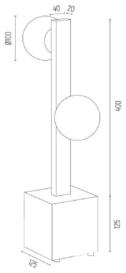 Veioza, Lampa de masa cu 2 surse de lumina FREEMONT