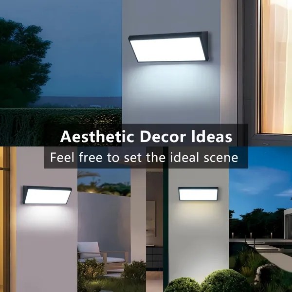 Brilagi - Aplică de exterior LED TRIANGLE, 42W/230V, neagră, IP65