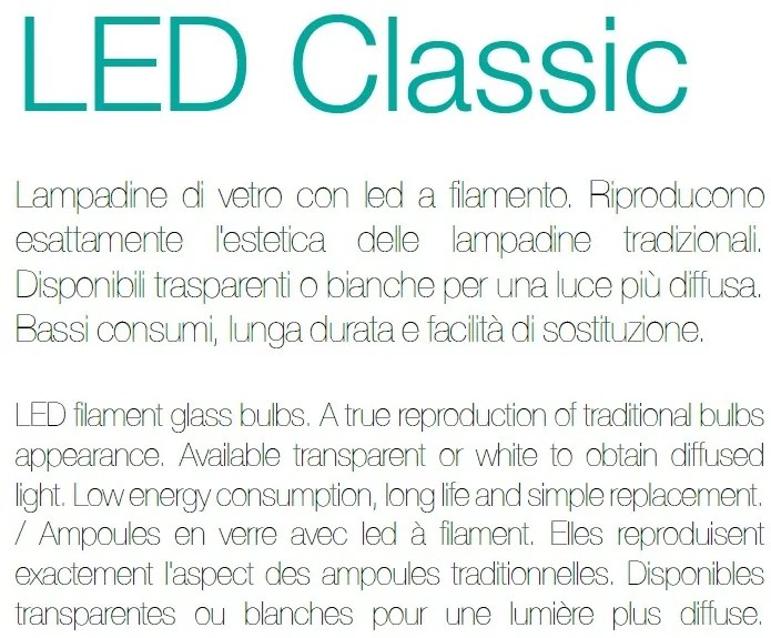 Bec LED E27 4W Sfera TRASPARENTE 4000K 153957