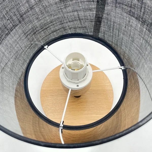 Lustră aplicată Brilagi ANTHONY 1xE14/60W/230V stejar/negru