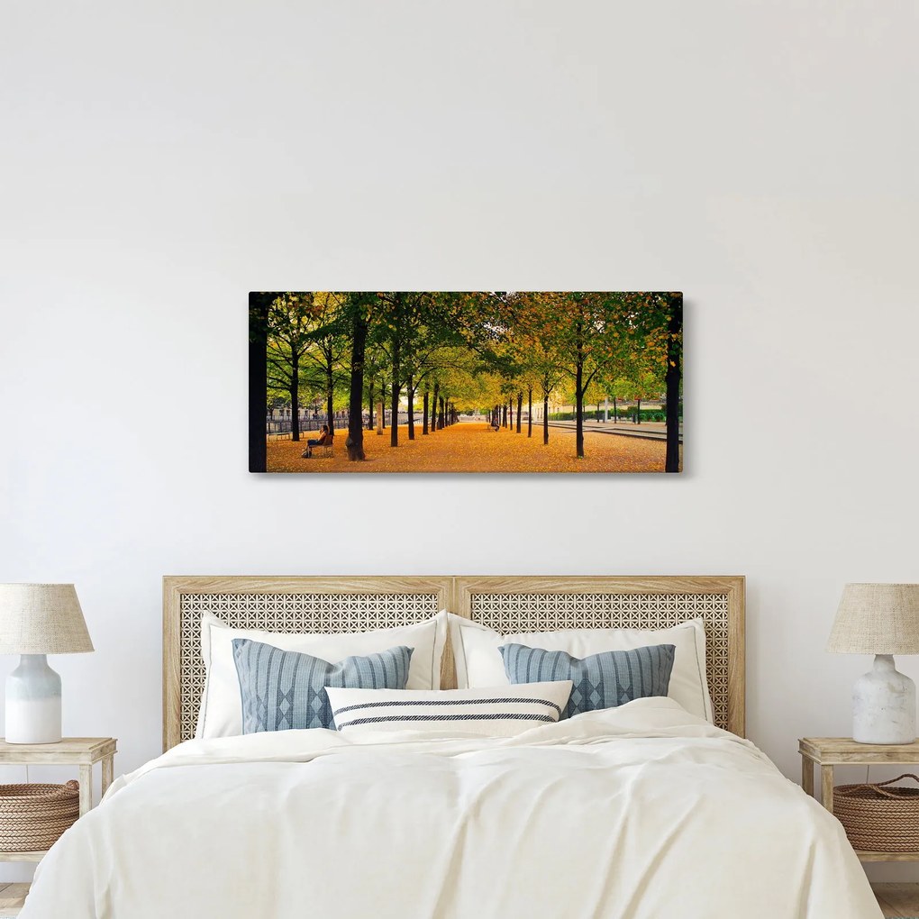 Tablou cu alee cu copaci în toamnă (120x50 cm)