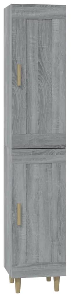 Dulap inalt, Sonoma gri, 35x34x180 cm, lemn compozit 1, sonoma gri, 2 Usi