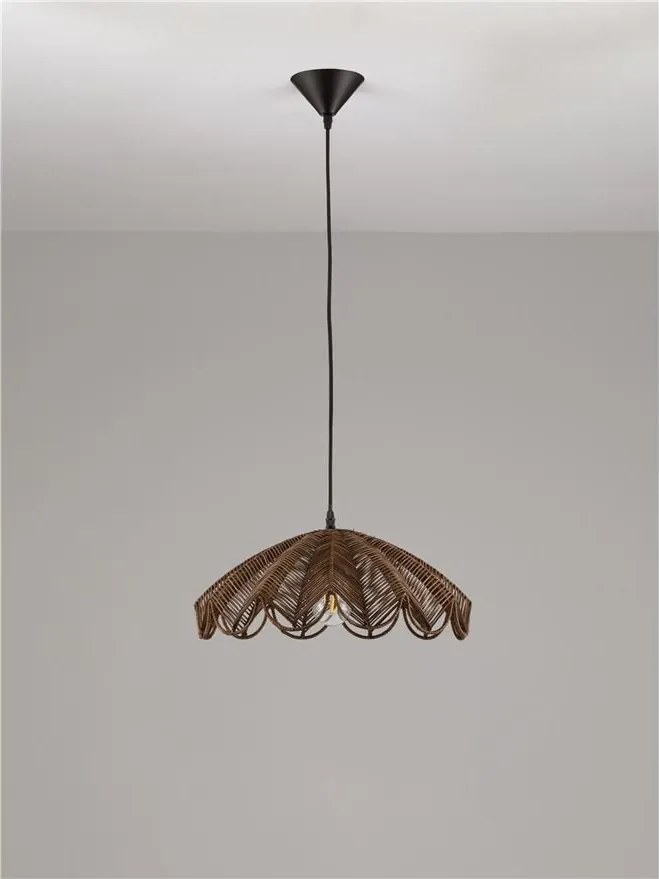 Lustra suspendata stil natural ratan maro FLARE