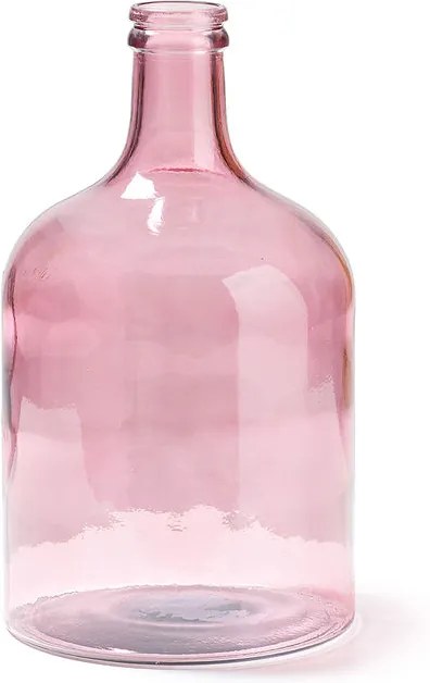 Vaza din sticla roz 43 cm Semplice La Forma