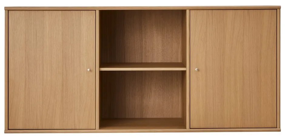 Comodă în culoare naturală joasă cu aspect de lemn de stejar suspendată 133x61 cm Mistral – Hammel Furniture