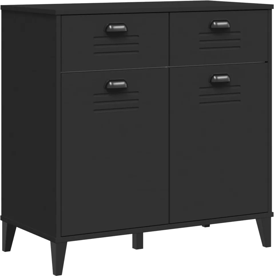vidaXL Dulap „VIKEN”, negru, 80x40x80 cm, lemn prelucrat