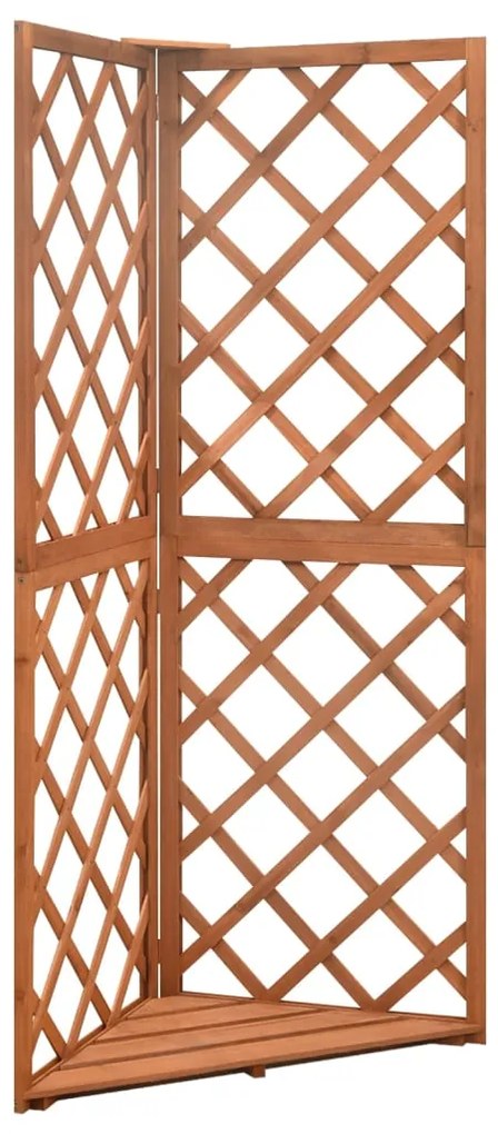 vidaXL Spalier de colț, 50x50x145 cm, lemn masiv brad