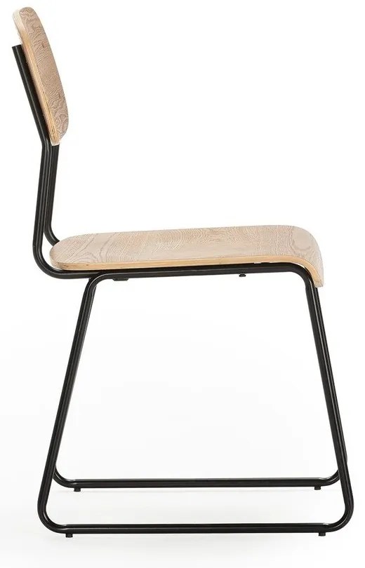 Scaune de dining în culoare naturală 2 buc. cu aspect de lemn de frasin Aira – Marckeric