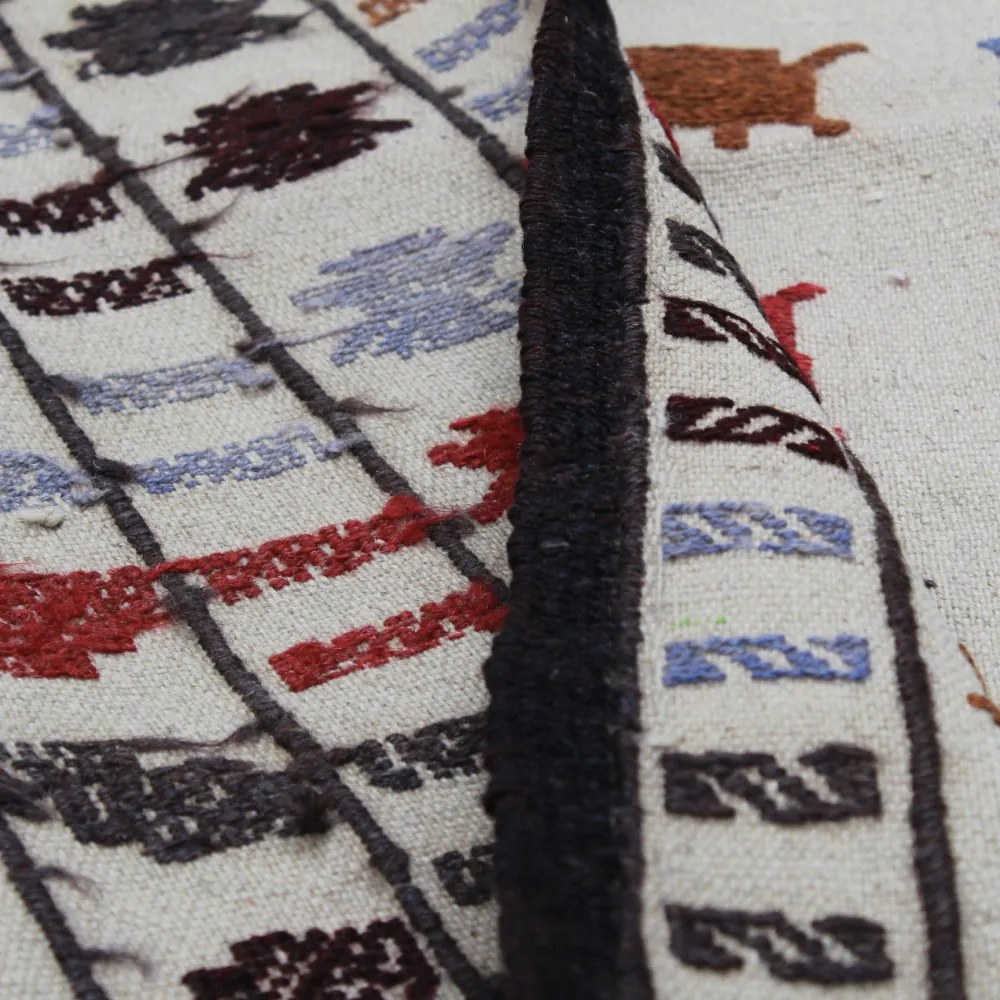Covor kilim nomadic afgan Adarskan 136x194 covor de perete țesut manual