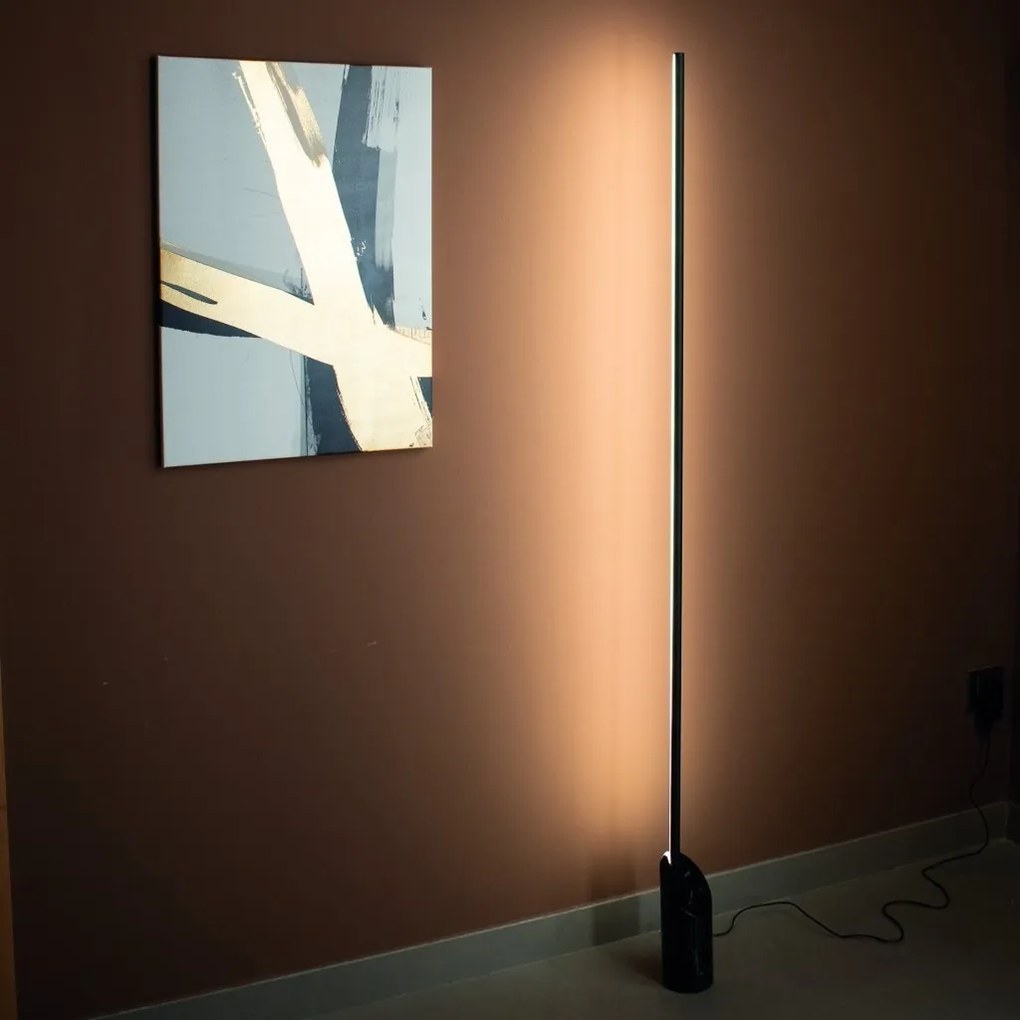 Lampadar, Lampa de podea LED design ambiental MARMOL negru