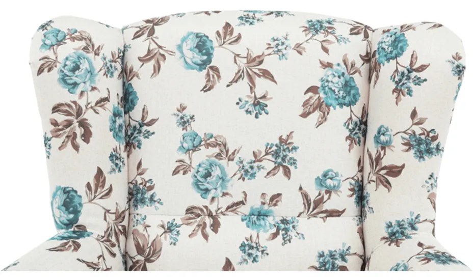 Fotoliu cu taburet, material textil rose 14, ASTRID