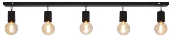 Spot TUNE 5xE27/20W/230V negru