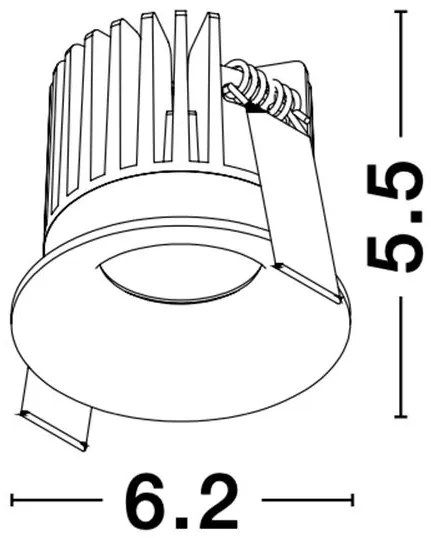 Spot LED incastrabil tavan fals / plafon IP42 PETIT negru
