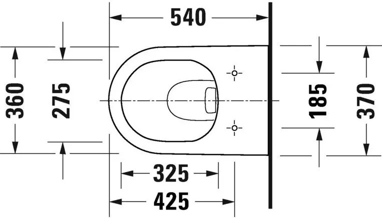 Set Vas WC suspendat cu capac soft close Duravit D-Neo Rimless 36x54 cm evacuare orizontala