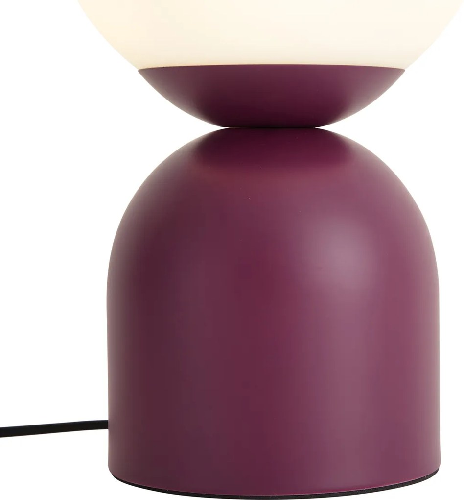 Lampă de masă Hotel Chic violet cu sticlă opal - Pallon Trend