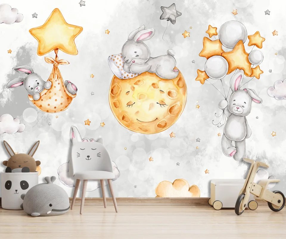 Fototapet pentru copii - Iepurasii somnorosi