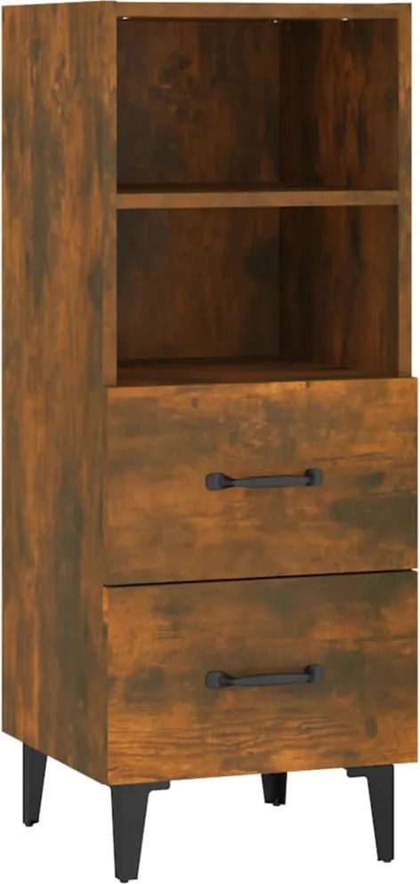 vidaXL Servantă, stejar fumuriu, 34,5x34x90 cm, lemn compozit