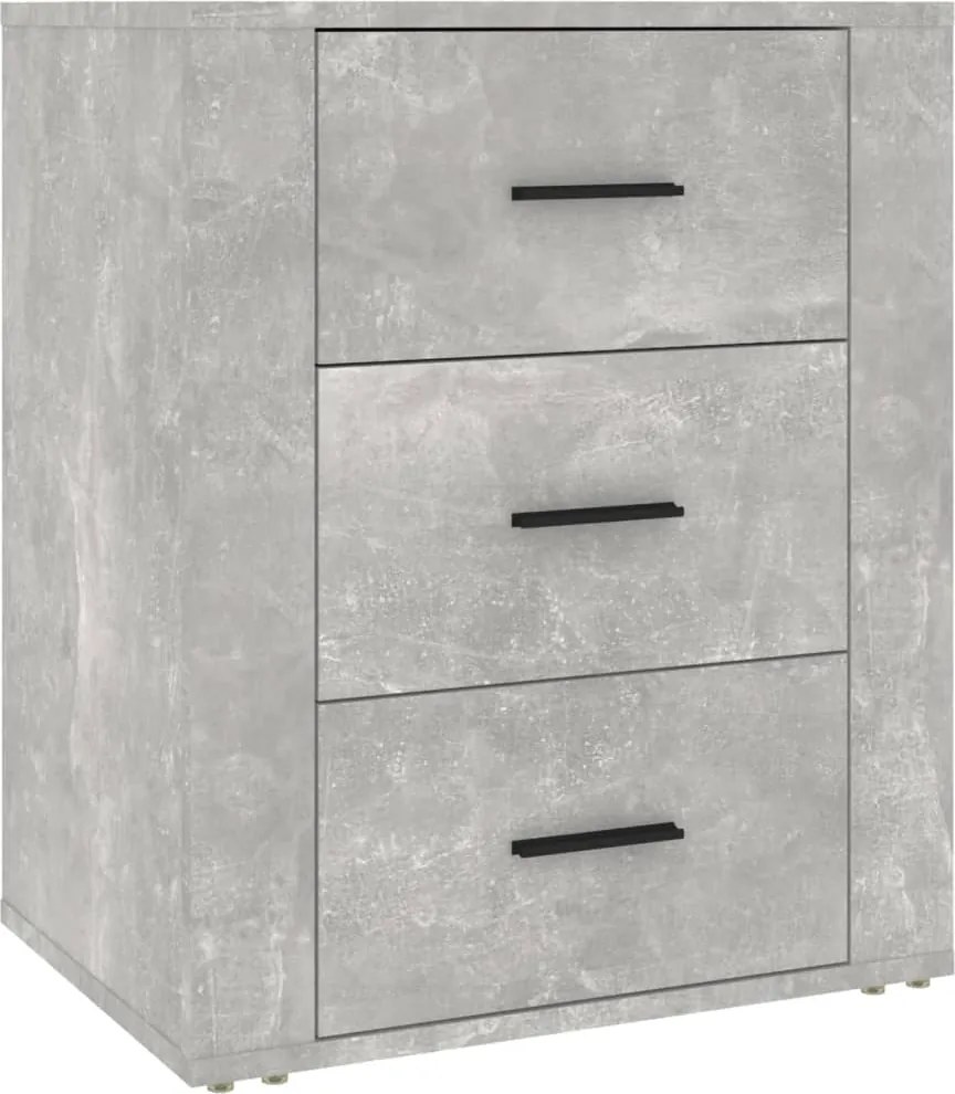 vidaXL Noptieră, gri beton, 50x36x60 cm, lemn prelucrat
