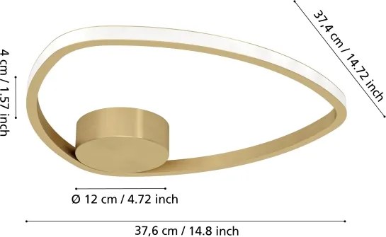 Eglo 902149 - Plafonieră LED MOSCHELLA LED/9,7W/230V, aurie