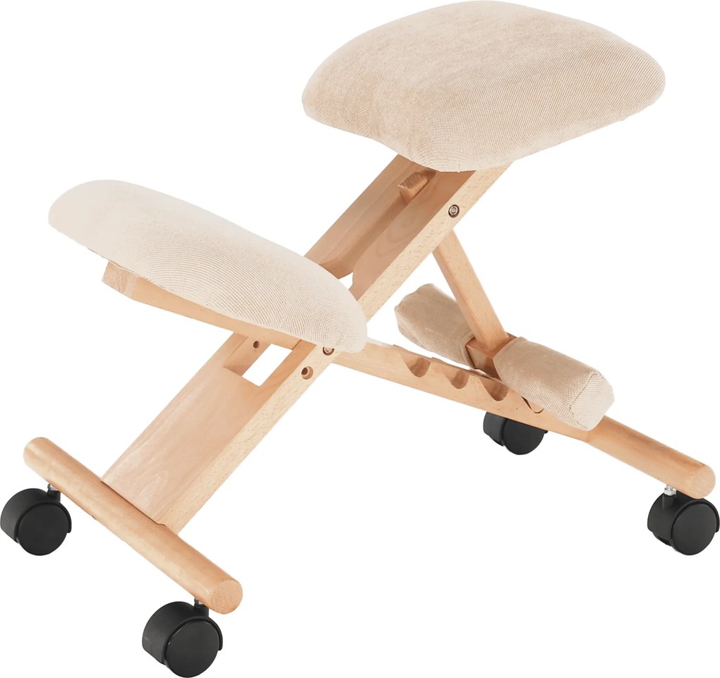 Scaun tip kneeling ergonomic, crem / fag, GROCO