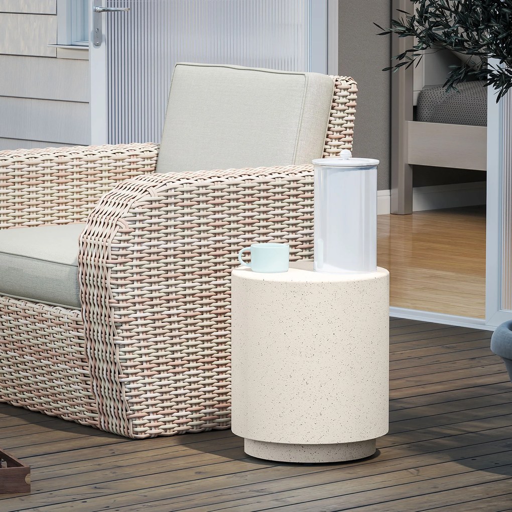 HOMCOM Masă laterală cu aspect beton 37 cm x 37 cm x 43 cm Pulbere anorganică de minereu Gri | Aosom Romania