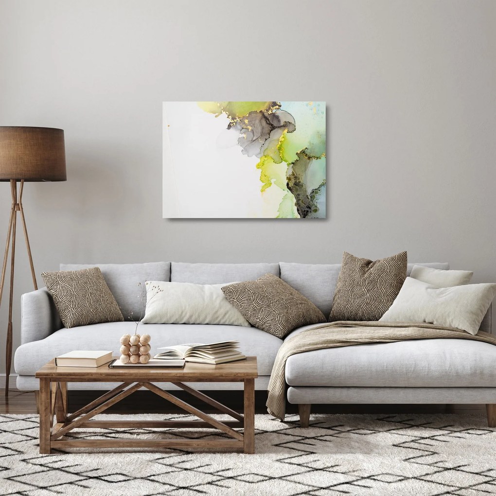 Tablou pe sticlă - Arta abstractă în cerneală (70x50 cm)